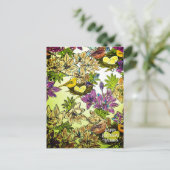 鳥の巣オレンジパープル |カラーブックはがき ポストカード (スタンド正面)