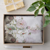 鳥の巣バラフラワー縁どデカップヴィンテージ 薄葉紙 (ギフト)