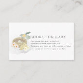 鳥の巣ピンクの女の子の赤ちゃんシャワー本のリクエスト エンクロージャーカード (正面)