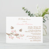 鳥の巣ベビーシャワー招待状 招待状 (スタンド正面)