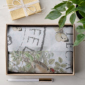 鳥の巣ポストマークバタフライカルテポストアルブルー 薄葉紙 (ギフト)