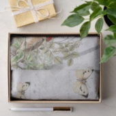 鳥の巣ポストマークバタフライフランスのスクリプトブルーTi 薄葉紙 (ギフト)