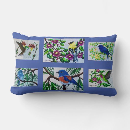 鳥の巣枕 ランバークッション (正面)