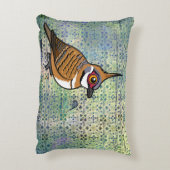 鳥の巣状のハトの鳥 アクセントクッション (裏面(縦))