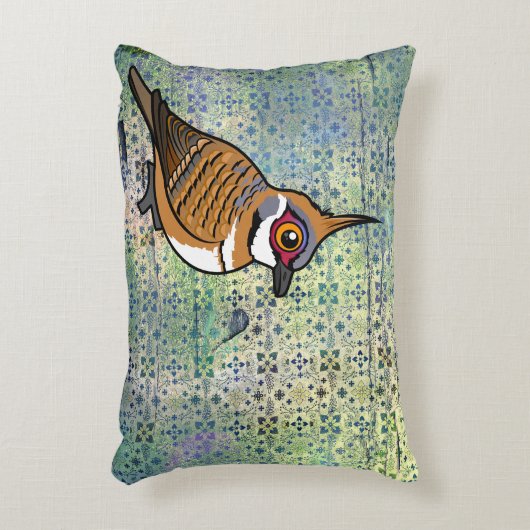 鳥の巣状のハトの鳥 アクセントクッション (正面(垂直))