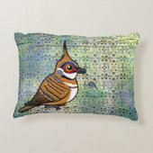 鳥の巣状のハトの鳥 アクセントクッション (裏面)