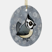 鳥の巣立つタイトマウスかわいい漫画の鳥 セラミックオーナメント (右)