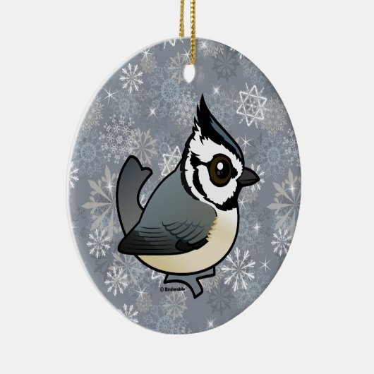 鳥の巣立つタイトマウスかわいい漫画の鳥 セラミックオーナメント (右)