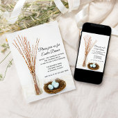 鳥の巣素朴卵イースターディナー 招待状