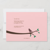 鳥の巣離れ写真の卒業発表 招待状 (裏面)