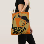 鳥の巣 – オレンジオリーブ トートバッグ (クローズアップ)