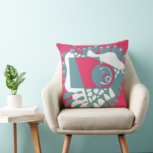 鳥の巣 – クリムゾングレー クッション (椅子)