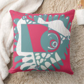 鳥の巣 – クリムゾングレー クッション (ブランケット)