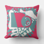 鳥の巣 – クリムゾングレー クッション (正面)