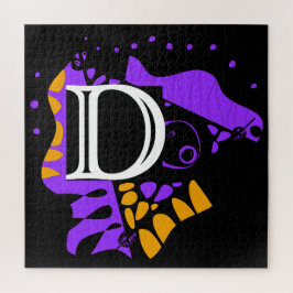 鳥の巣 – パーソナライズされたイニシャル文字D ジグソーパズル