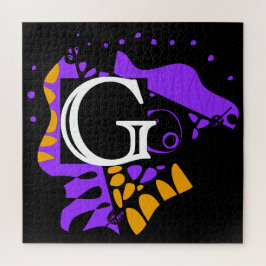 鳥の巣 – パーソナライズされたイニシャル文字G ジグソーパズル