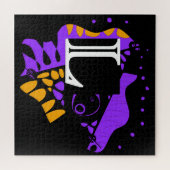 鳥の巣 – パーソナライズされたイニシャル文字L ジグソーパズル (横)