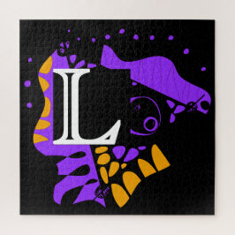 鳥の巣 – パーソナライズされたイニシャル文字L ジグソーパズル