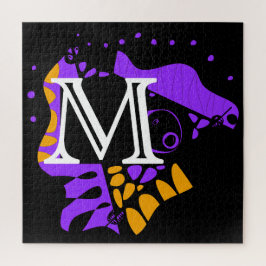 鳥の巣 – パーソナライズされたイニシャル文字M ジグソーパズル