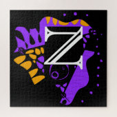 鳥の巣 – パーソナライズされたイニシャル文字N ジグソーパズル (横)