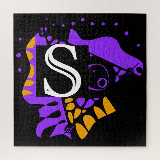 鳥の巣 – パーソナライズされたイニシャル文字R ジグソーパズル (縦)