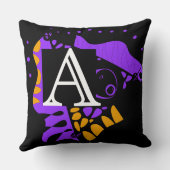 鳥の巣 – パーソナライズされたイニシャルA クッション (裏面)