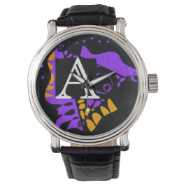 鳥の巣 – パーソナライズされたイニシャルA 腕時計