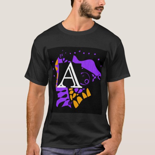 鳥の巣 – パーソナライズされたイニシャルA Tシャツ (正面)