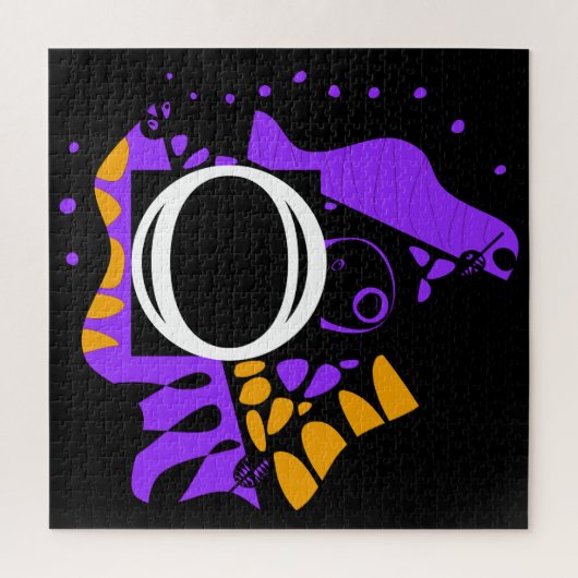 鳥の巣 – パーソナライズされたイニシャルO ジグソーパズル (縦)