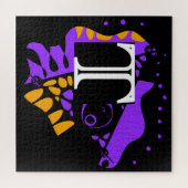 鳥の巣 – パーソナライズされたイニシャルT ジグソーパズル (横)