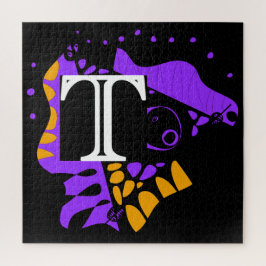 鳥の巣 – パーソナライズされたイニシャルT ジグソーパズル