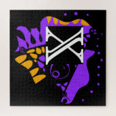 鳥の巣 – パーソナライズされたイニシャルX ジグソーパズル (横)