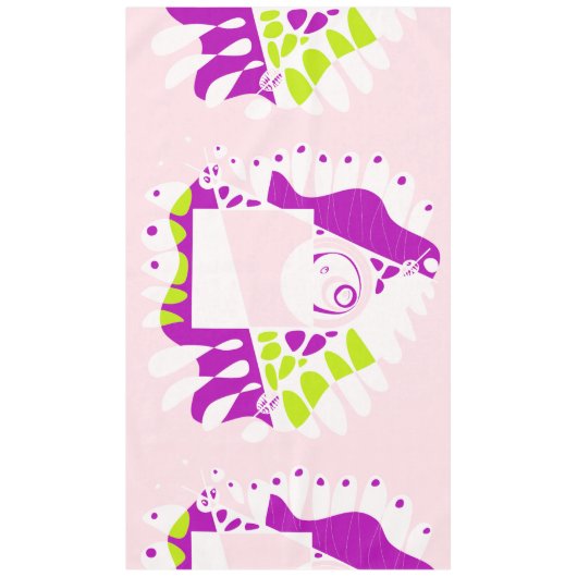 鳥の巣 – ピンクのレモネードホワイト テーブルクロス (正面)