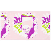 鳥の巣 – ピンクのレモネードホワイト テーブルクロス (正面(横))