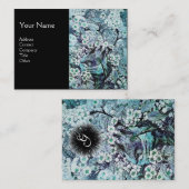 鳥の巣，モノグラム，青い白い黒 名刺 (正面/裏面)