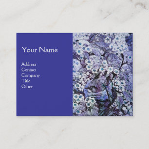 鳥の巣，モノグラム，青い白 名刺