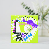 鳥の巣 – ライムグリーン考えホワイトのOf You カード (スタンド正面)