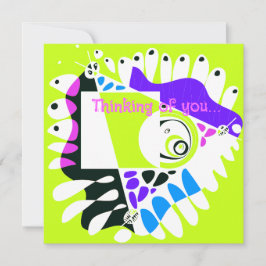 鳥の巣 – ライムグリーン考えホワイトのOf You カード