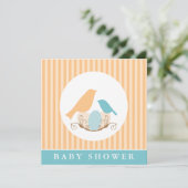 鳥の巣　男女問わず楽しめるベビーシャワー 招待状 (スタンド正面)