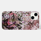 鳥の巣,白いピンクの春の花と木 Case-Mate iPhoneケース (裏面 (横))