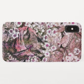 鳥の巣,白いピンクの春の花と木 Case-Mate iPhoneケース (裏面(横))