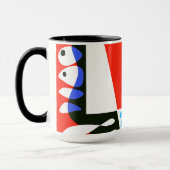 鳥の巣 – 緋色の白 マグカップ (左)