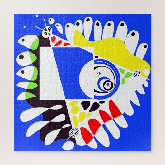 鳥の巣 – 青王室の白 ジグソーパズル (縦)