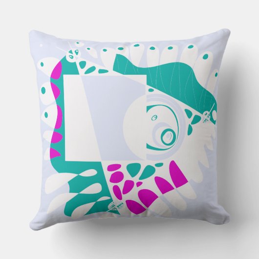 鳥の巣 – Periwinkle White クッション (裏面)