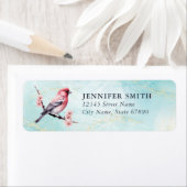 鳥の差出人住所ラベル ラベル (インサイチュ)