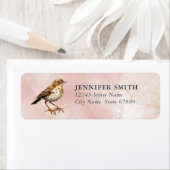 鳥の差出人住所ラベル ラベル (インサイチュ)