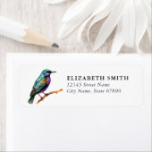 鳥の差出人住所ラベル ラベル (インサイチュ)