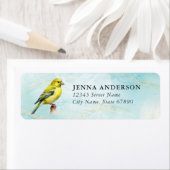 鳥の差出人住所ラベル ラベル (インサイチュ)