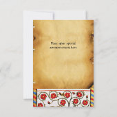 鳥の庭の詩人モノグラムRSVP 招待状 (裏面)