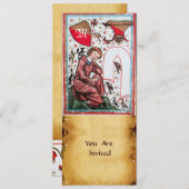 鳥の庭の詩人 モノグラム 招待状 (正面/裏面)